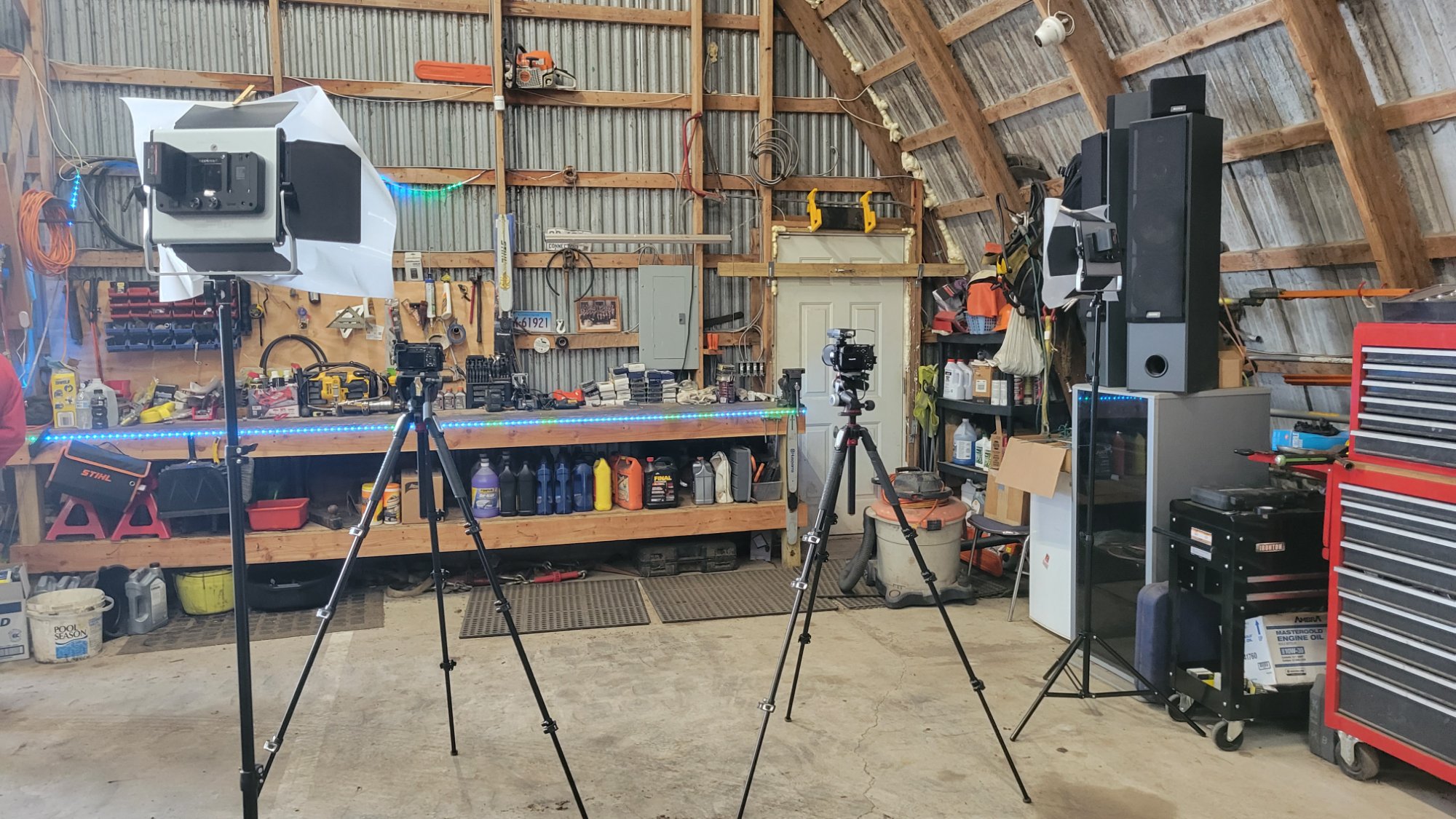 Garage studio empty setup